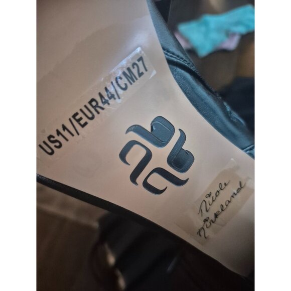 Burju Black Patent Leather Dance Ankle Boots US 11/EUR 44 - Picture 5 of 7